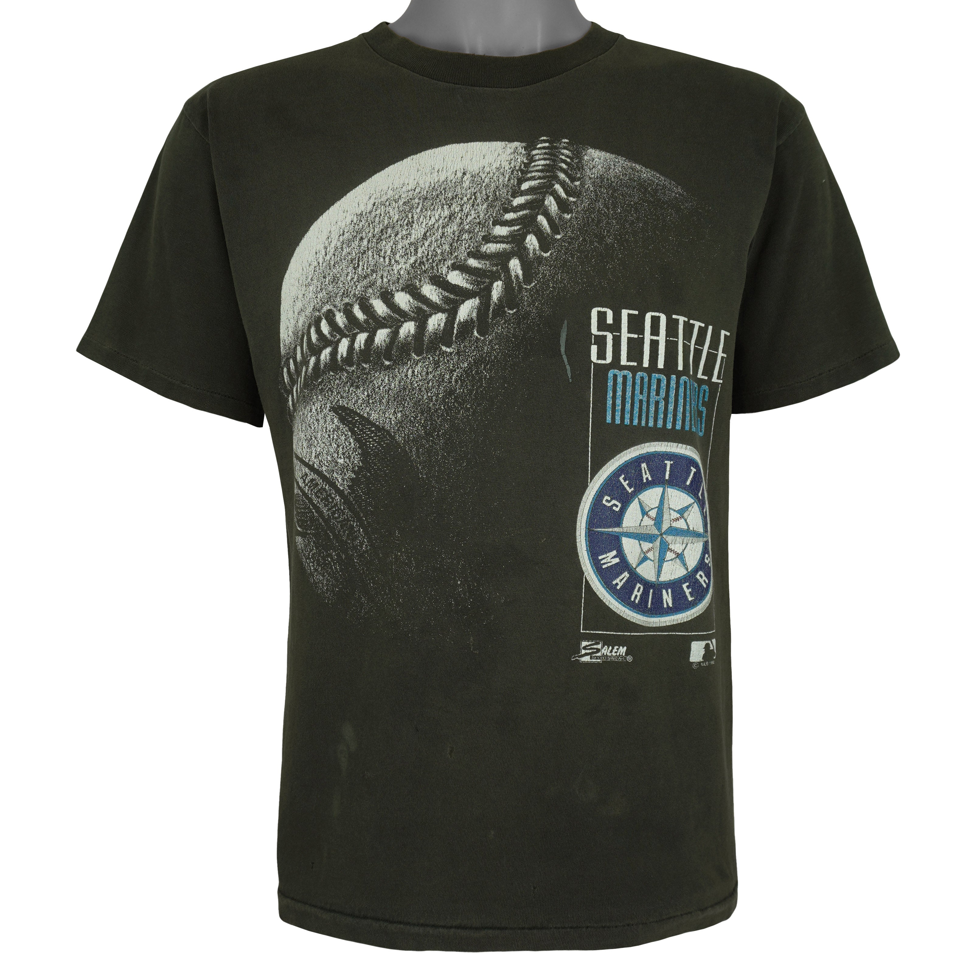 MLB (Salem) - Seattle Mariners Baseball T-Shirt 1992 Medium Vintage Retro Baseball