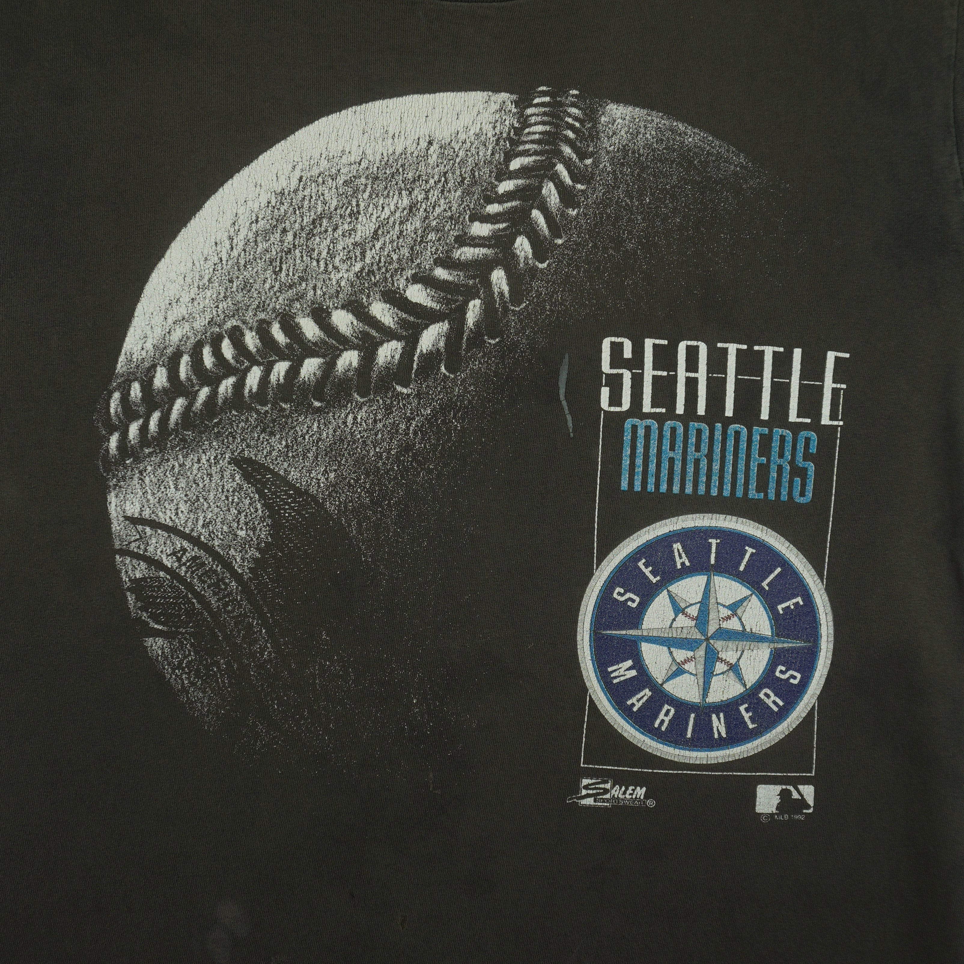 MLB (Salem) - Seattle Mariners Baseball T-Shirt 1992 Medium Vintage Retro Baseball