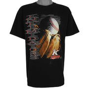 Vintage (Wildman) - Kannapolis Intimidators Baseball Glove T-Shirt 2000 Large Vintage Retro Baseball