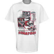NHL (Bulletin Athletic) - Ottawa Senators Hockey T-Shirt 1990s Large Vintage Retro Hockey