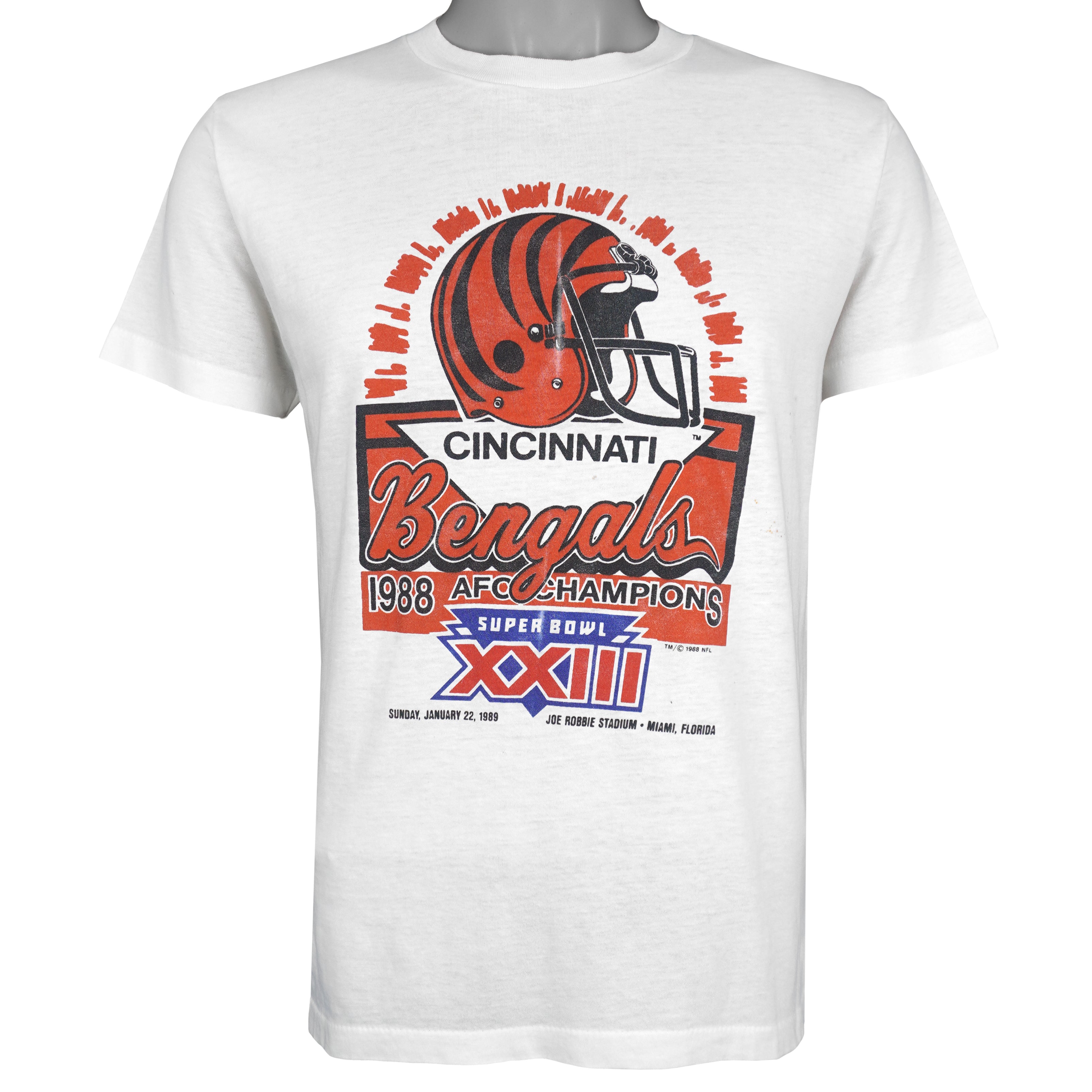 NFL - Cincinnati Bengals Super Bowl XXIII Champions 1988 Large Vintage Retro Football