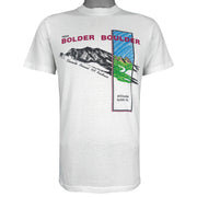Vintage (Hanes) - Bolder Boulder Mountain Single Stitch T-Shirt 1989 Medium Vintage Retro