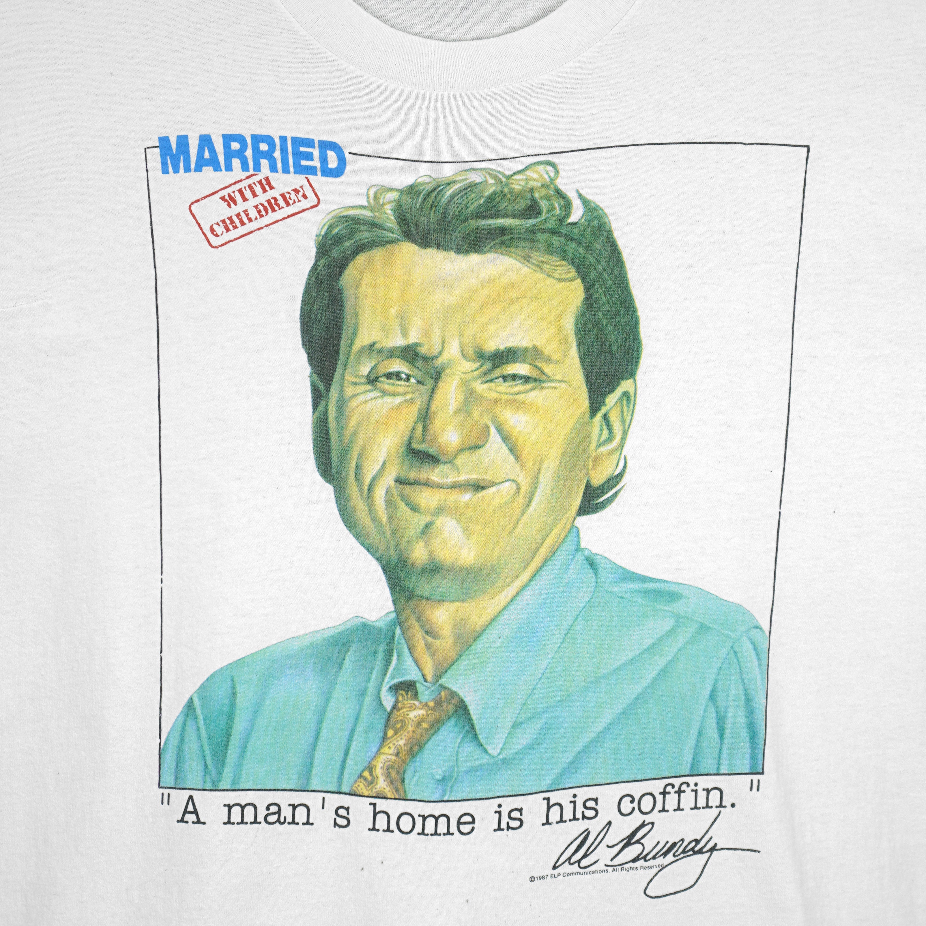 Vintage (Stedman) - Al Bundy Married With Children Caricature T-Shirt 1987 X-Large Vintage Retro