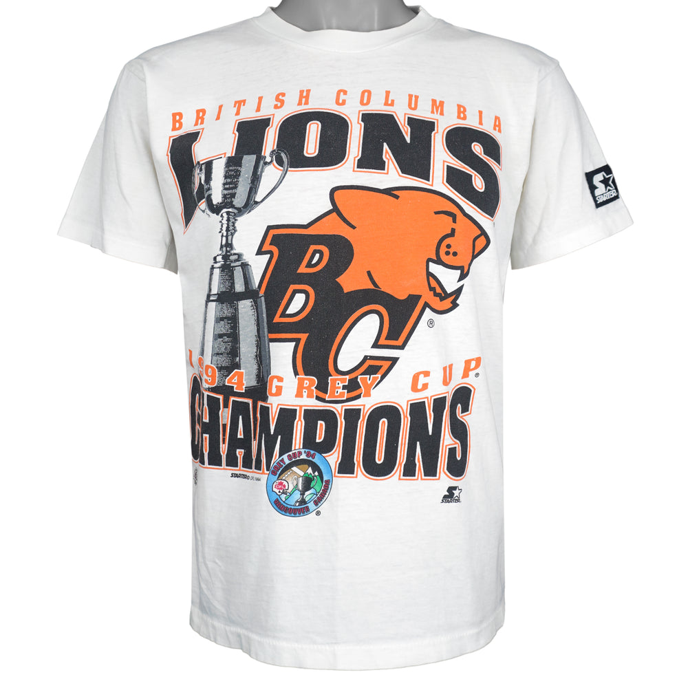 Starter (CFL) - B.C. Lions Grey Cup Champions T-Shirt 1994 Medium Vintage Retro Football