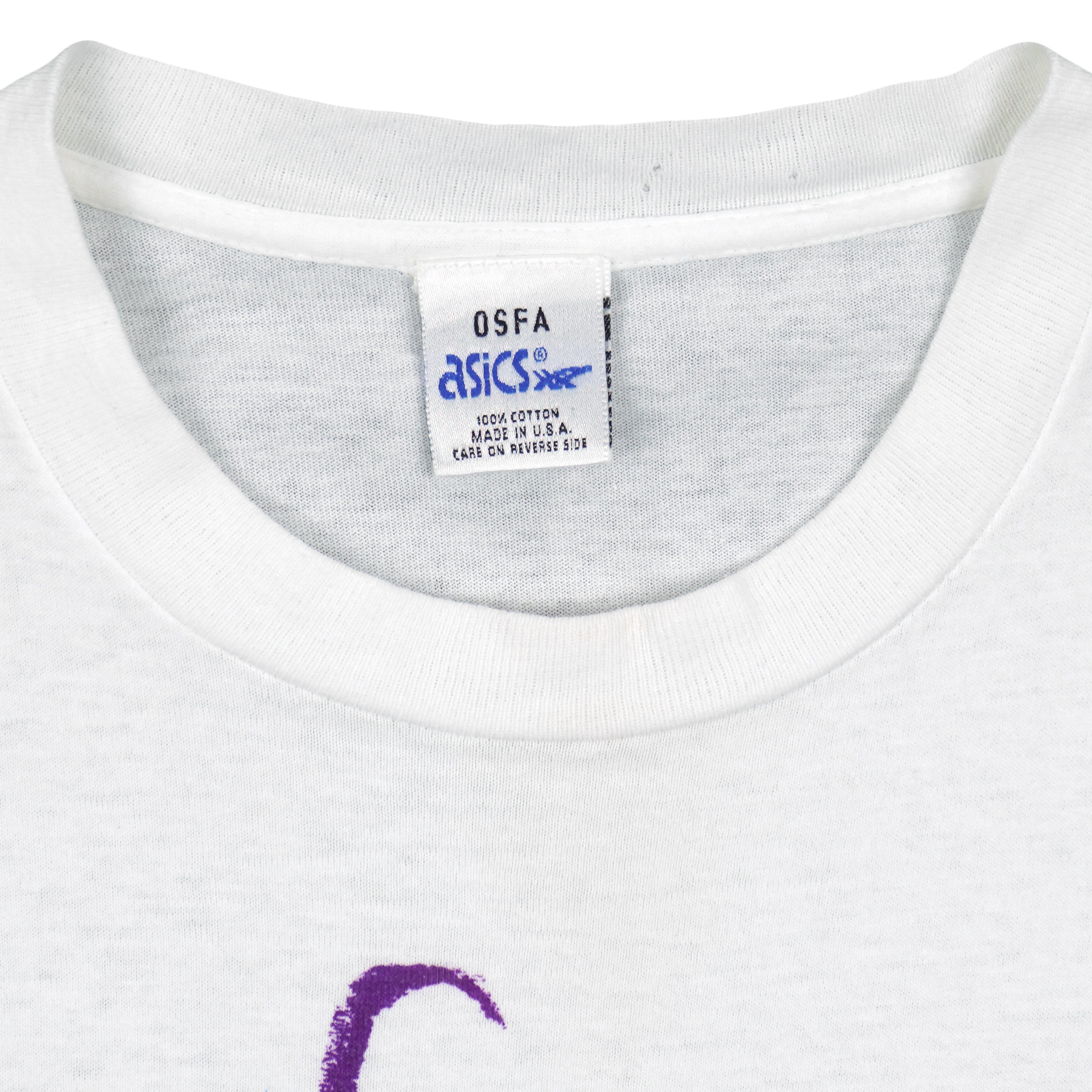Asics - Abstract Pattern Single Stitch T-Shirt 1990s OSFA Vintage Retro