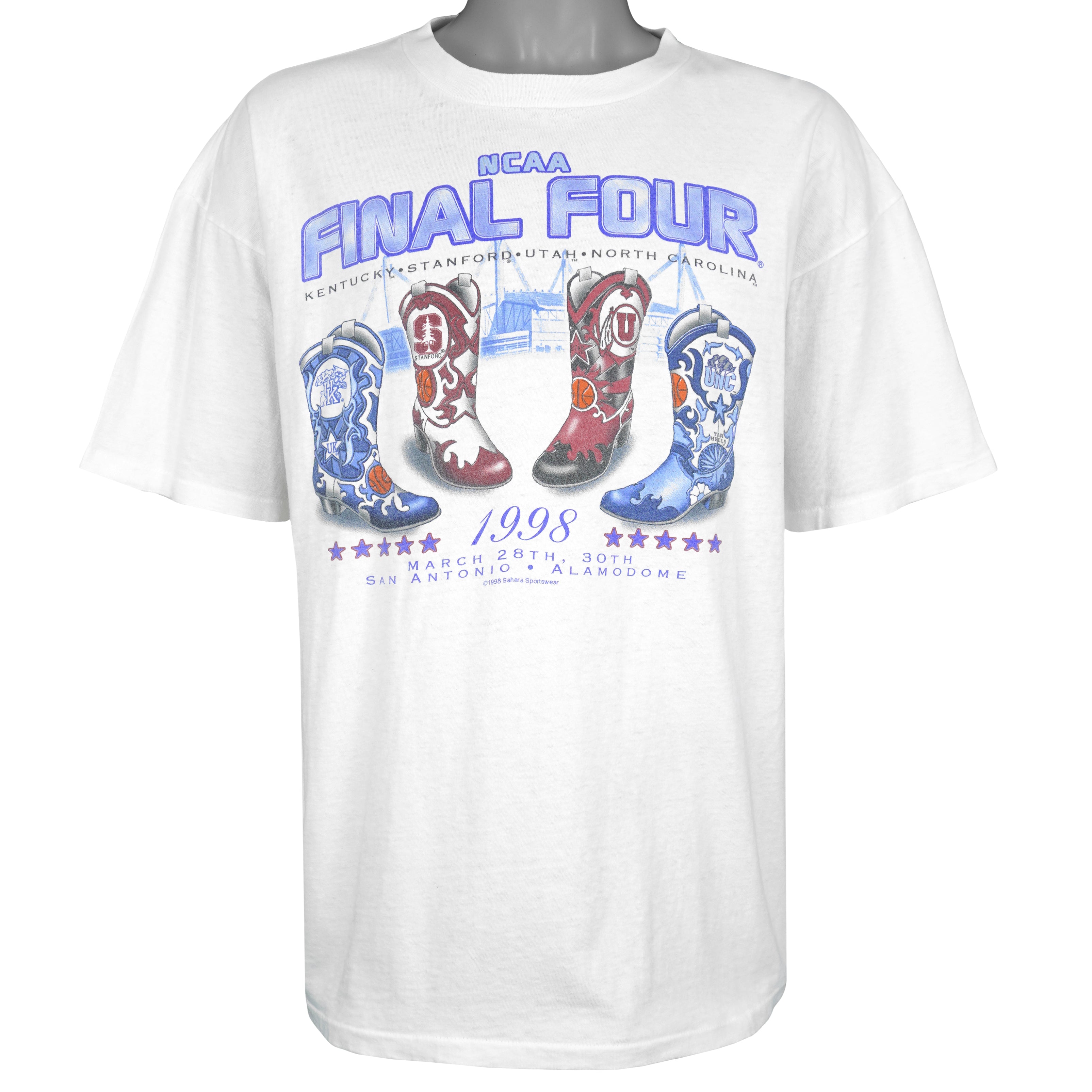 NBA (Sahara) - San Antonio Spurs NBA Final Champs T-Shirt 1998 X-Large Vintage Retro Basketball