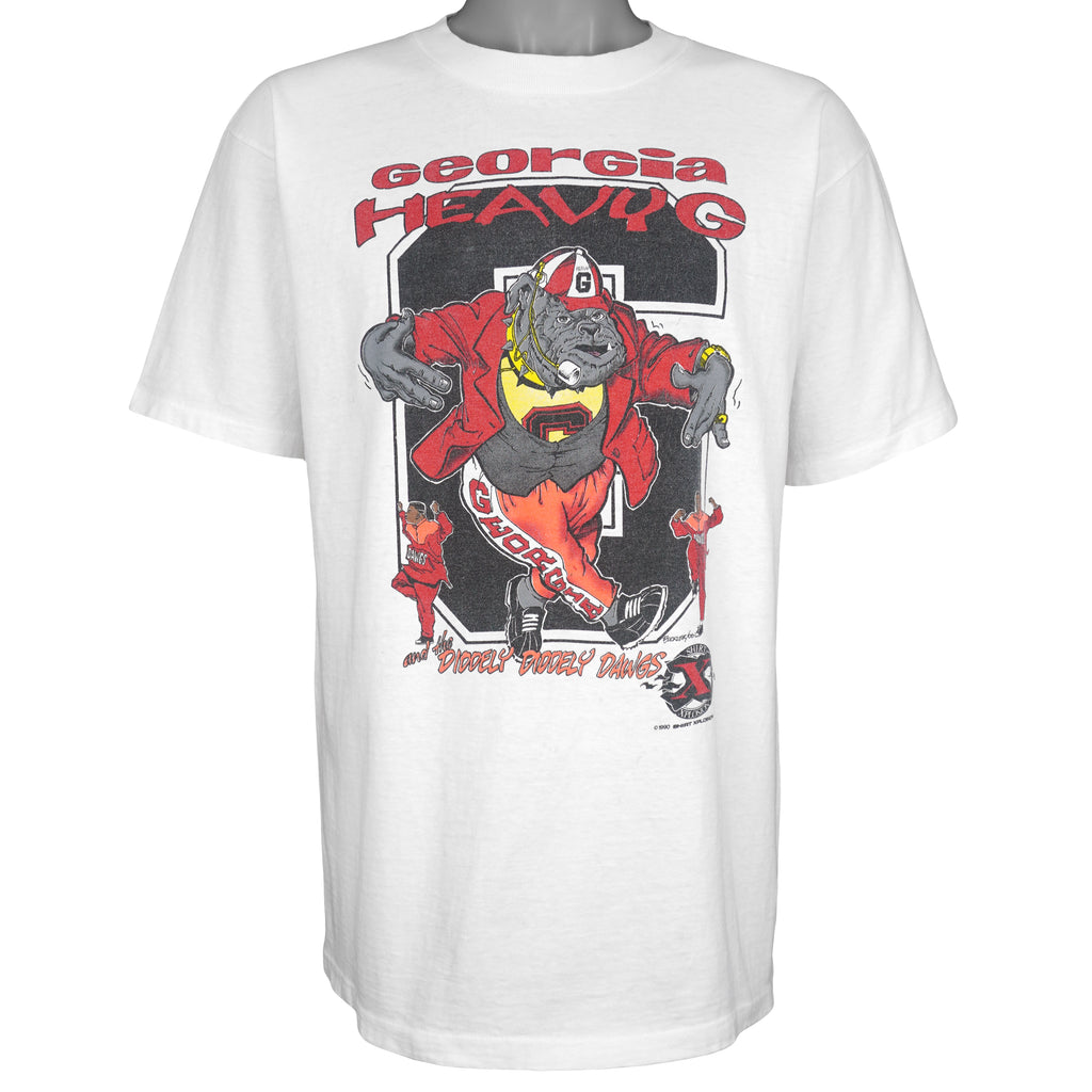 NCAA (Oneita) - Georgia Heavy G Single Stitch T-Shirt 1990 X-Large Vintage Retro