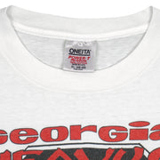 NCAA (Oneita) - Georgia Heavy G Single Stitch T-Shirt 1990 X-Large Vintage Retro