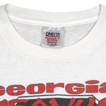 NCAA (Oneita) - Georgia Heavy G Single Stitch T-Shirt 1990 X-Large Vintage Retro