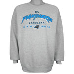 NFL - Grey Carolina Panthers Crew Neck Sweatshirt 2000s Large