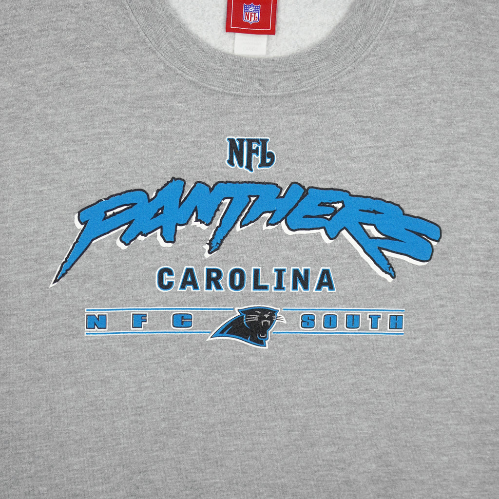 NFL - Grey Carolina Panthers Crew Neck Sweatshirt 2000s Large Vintage Retro Football
