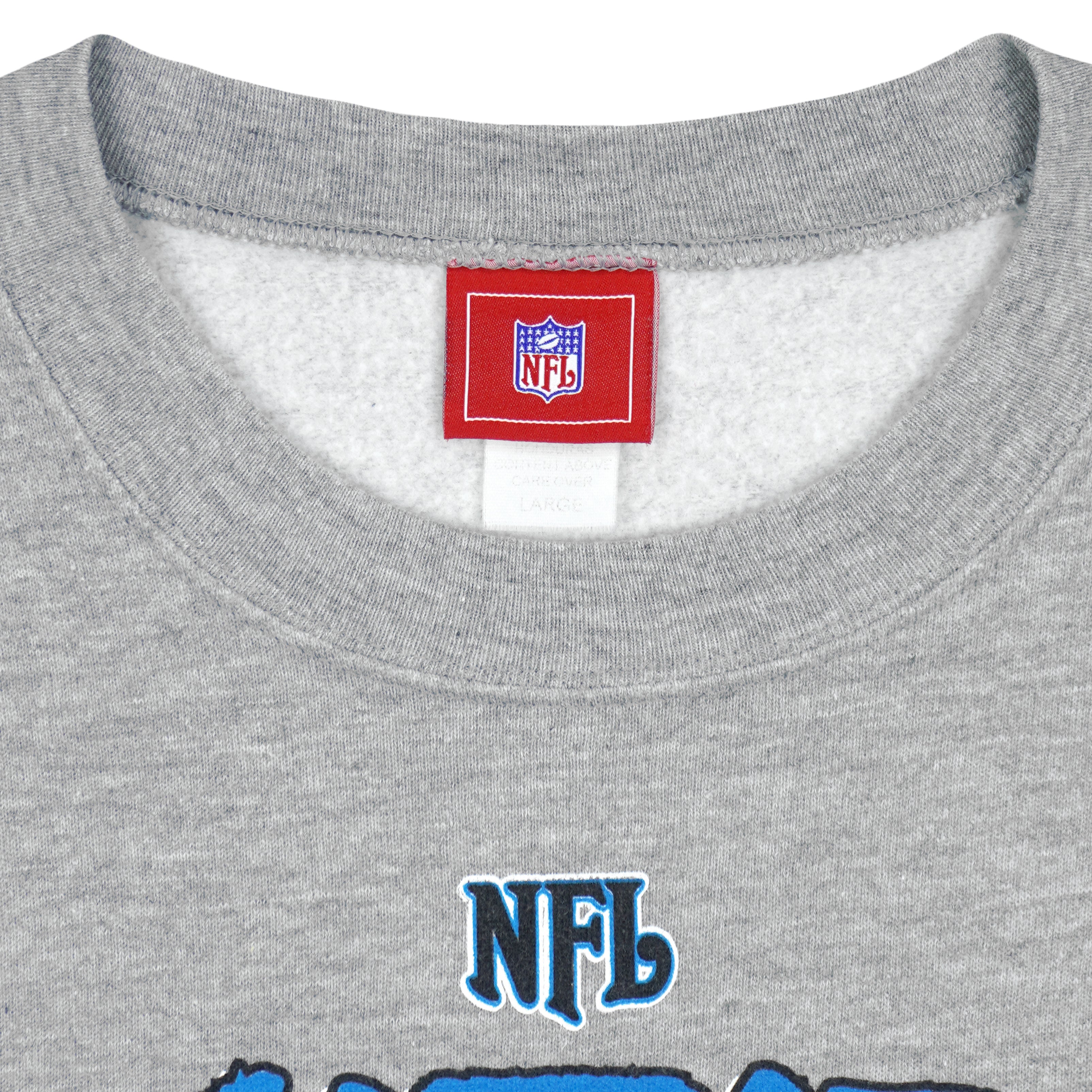 NFL - Grey Carolina Panthers Crew Neck Sweatshirt 2000s Large Vintage Retro Football
