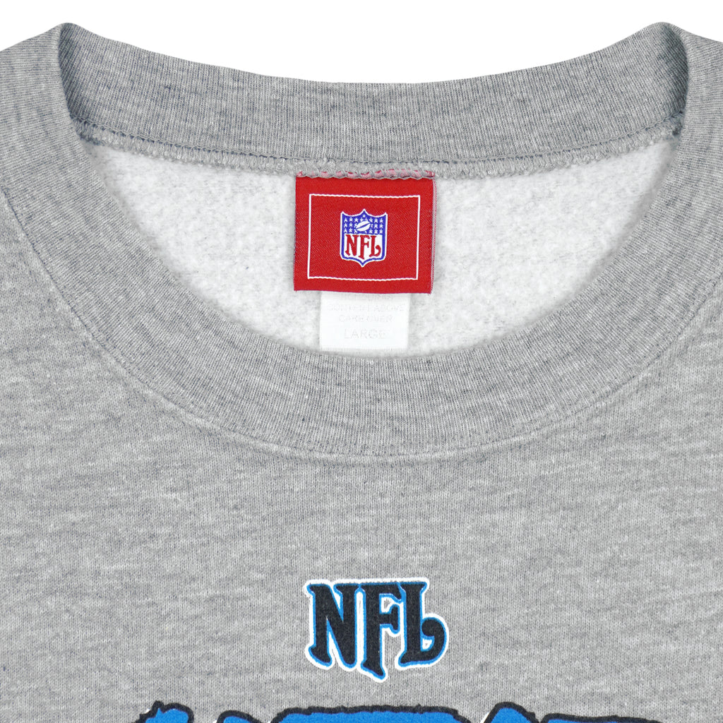 NFL - Grey Carolina Panthers Crew Neck Sweatshirt 2000s Large Vintage Retro Football