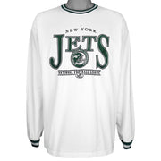 NFL (Team Apparel) - New York Jets Embroidered Sweatshirt 2000s Large Vintage Retro Football