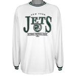 NFL (Team Apparel) - New York Jets Embroidered Sweatshirt 2000s Large Vintage Retro Football