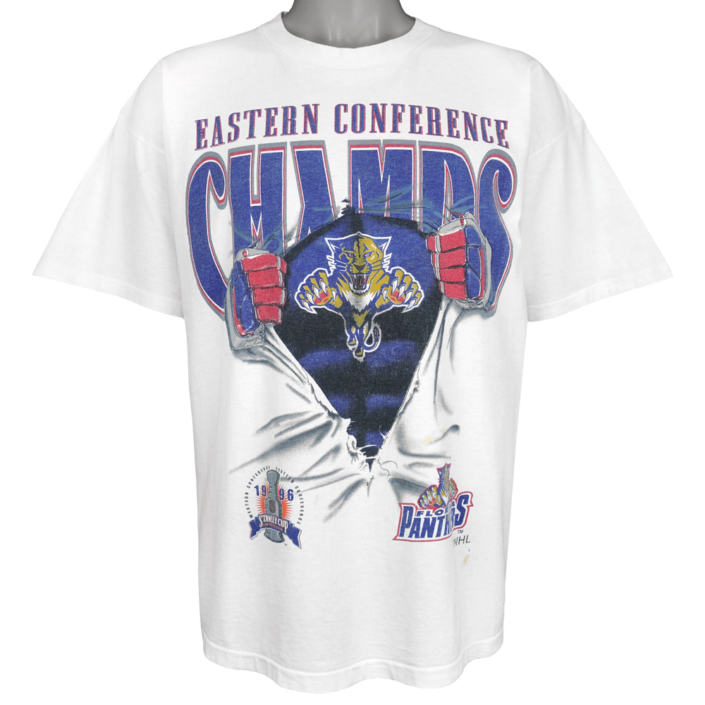 NHL (Signal Sport) - Florida Panthers Break Out T-Shirt 1996 X-Large Vintage Retro Hockey