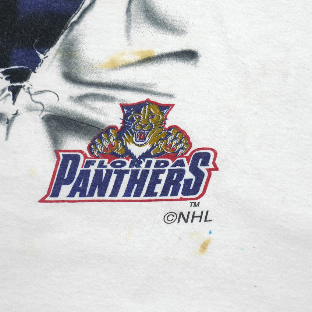NHL (Signal Sport) - Florida Panthers Break Out T-Shirt 1996 X-Large Vintage Retro Hockey