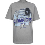 NHL (Lee) - Grey Tampa Bay Lightning Stanley Cup Champions T-Shirt 2004 Large Tall Vintage Retro Hockey