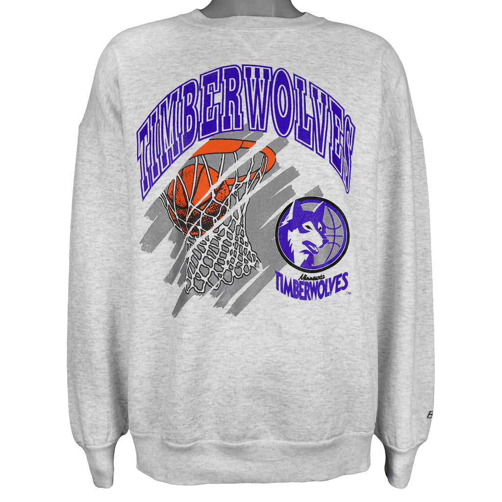 NBA (Bike) - Minnesota Timberwolves Crew Neck Sweatshirt 1990s XX-Large Vintage Retro Basketball