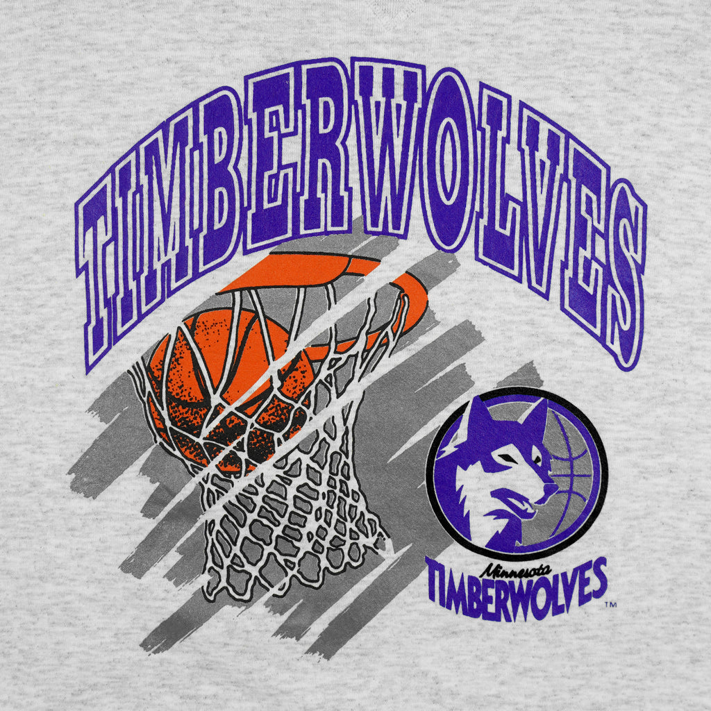 NBA (Bike) - Minnesota Timberwolves Crew Neck Sweatshirt 1990s XX-Large Vintage Retro Basketball