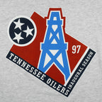 Vintage NFL (Logo 7) - Tennessee Oilers Inaugural Season T-Shirt 1997 Medium Tall in gray