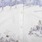 Vintage (Artisans) - Winter Forest Bunny Button-Up Cardigan 1990s Large vintage Retro