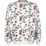 Vintage - Nautical Flags All Over Print Crew Neck Sweatshirt 1990s 3X-Large Vintage Retro