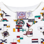 Vintage - Nautical Flags All Over Print Crew Neck Sweatshirt 1990s 3X-Large Vintage Retro