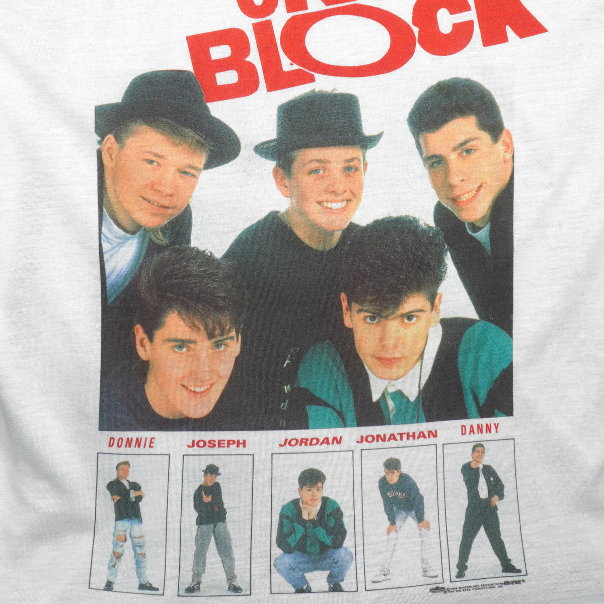 Vintage (Rock Nites) - New Kids On The Block Ringer T-Shirt 1990 X-Large Vintage Retro
