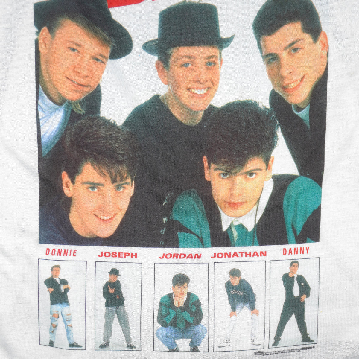 Vintage (Rock Nites) - New Kids On The Block Ringer T-Shirt 1990 X-Large Vintage Retro