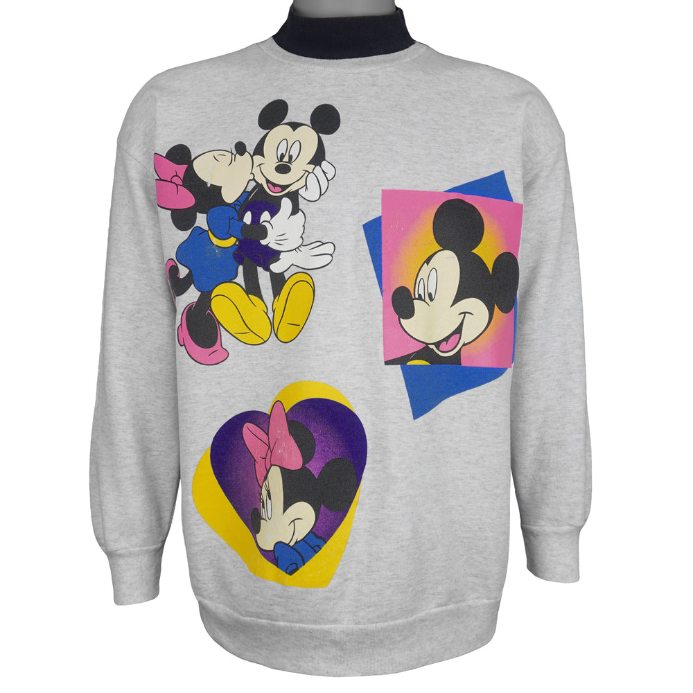 Disney - Mickey & Minnie Turtleneck Sweatshirt 1980s Medium