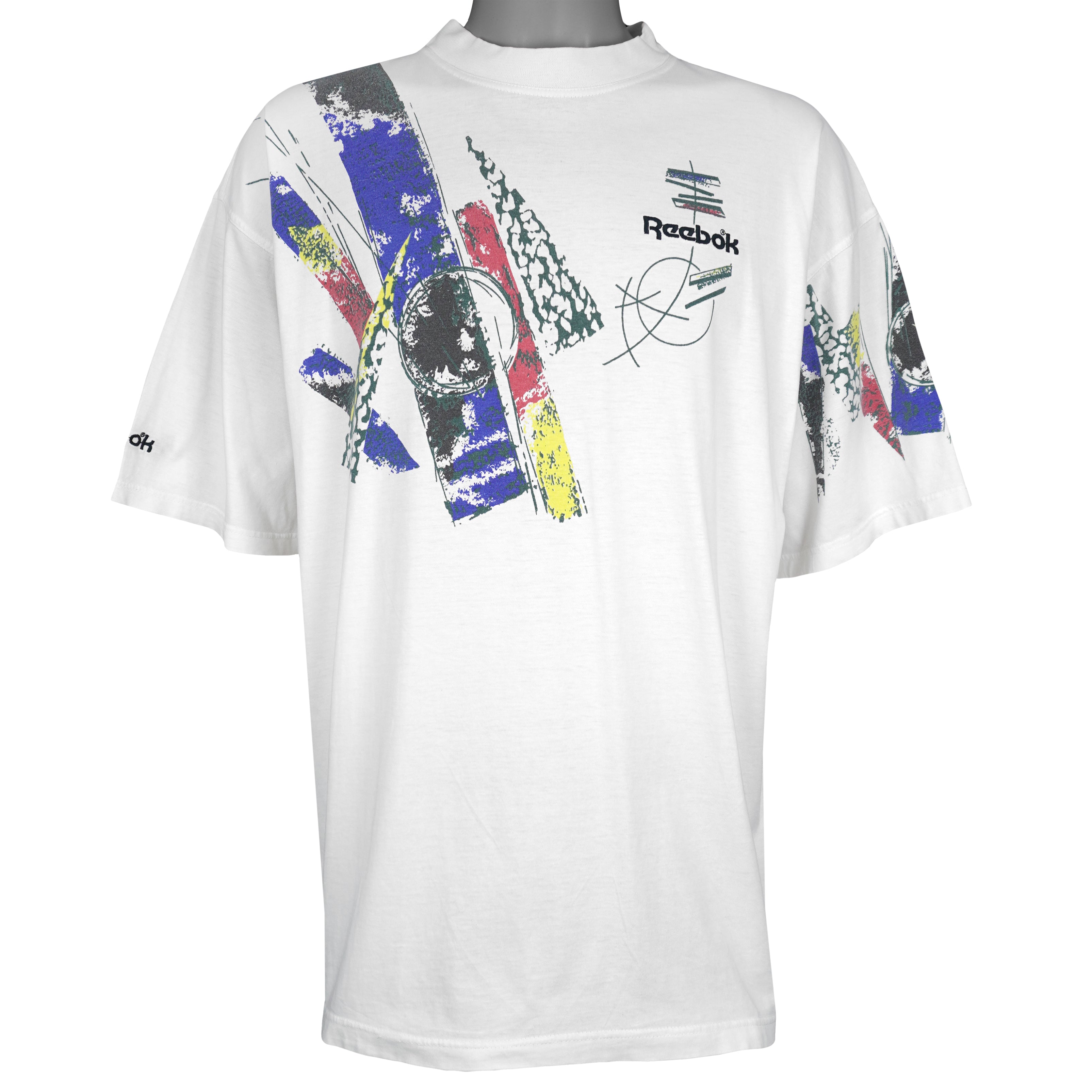 Reebok - Abstract T-Shirt 1990s X-Large Vintage Retro