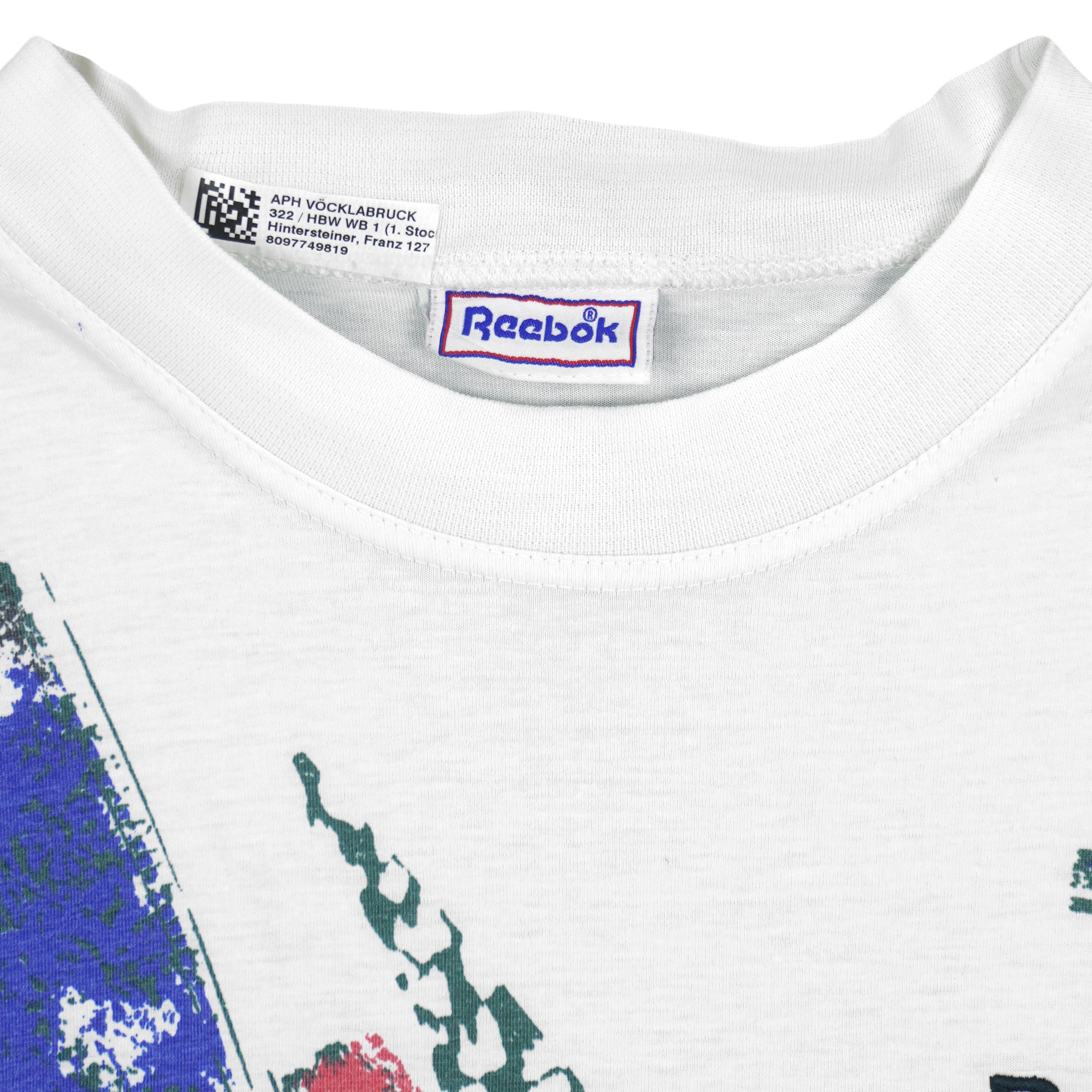 Reebok - Abstract T-Shirt 1990s X-Large Vintage Retro