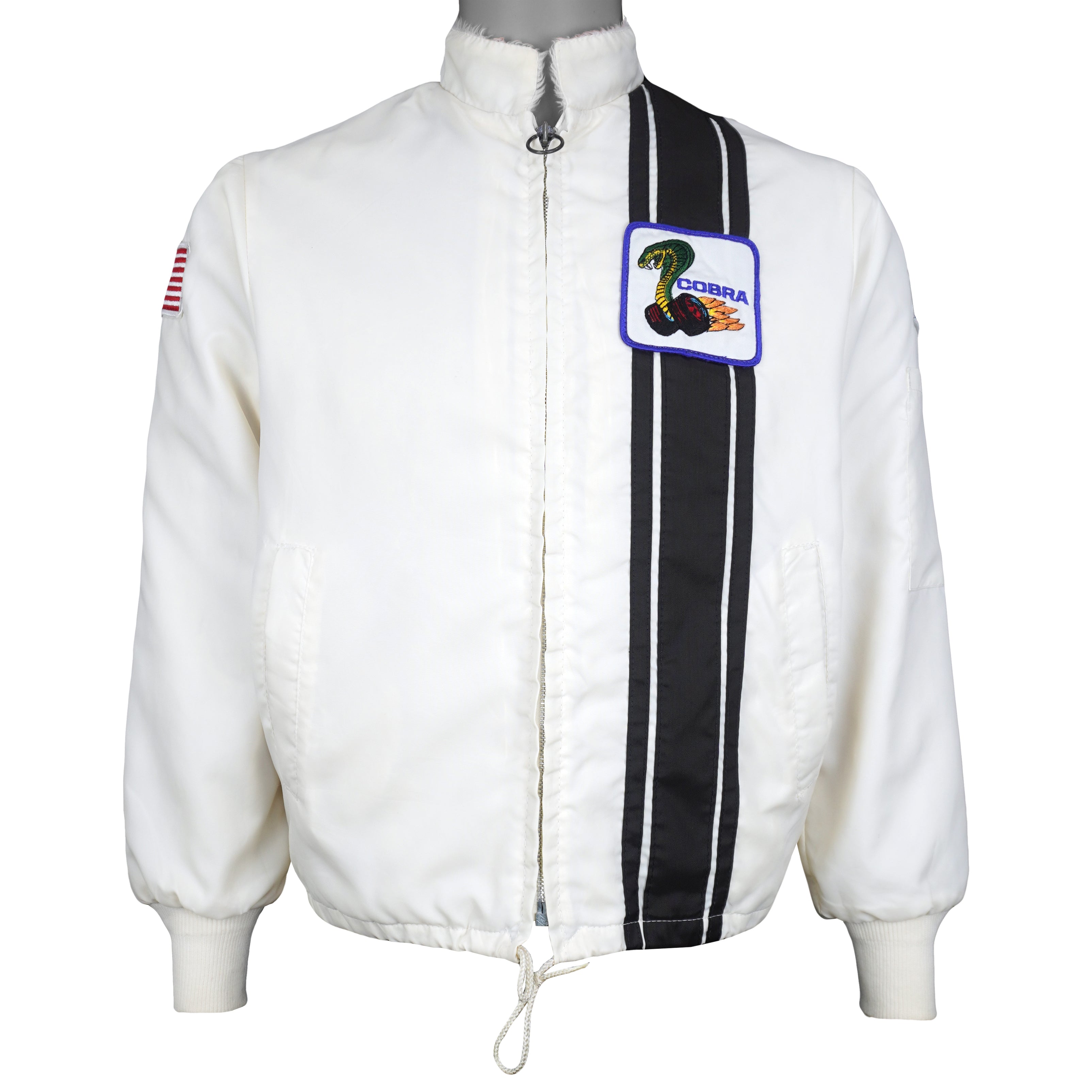Vintage - Ford Cobra Racing Embroidered Fleece Jacket 1990s Medium Vintage Retro