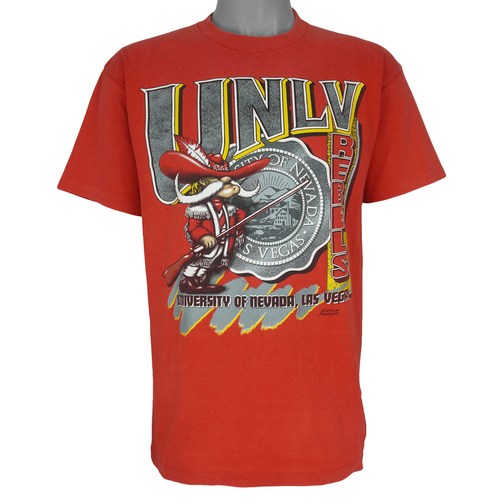 NCAA (Capitol) - UNLV Rebels Single Stitch T-Shirt 1990s Large Vintage Retro
