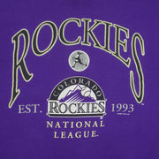 MLB (Lee Sport) - Colorado Rockies National League Crew Neck Sweatshirt 1996 X-Large Vintage Retro Baseball