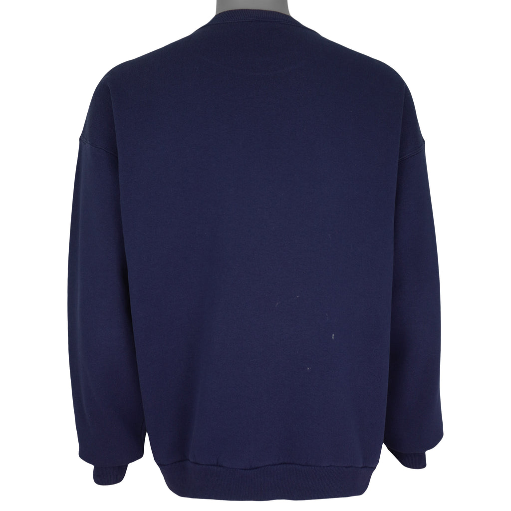 Budweiser (Hanes) - Blue Spell Out Crew Neck Sweatshirt 1993 X-Large Vintage Retro