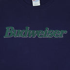 Budweiser (Hanes) - Blue Spell Out Crew Neck Sweatshirt 1993 X-Large Vintage Retro