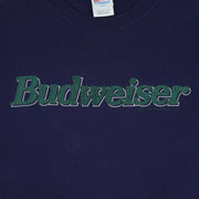 Budweiser (Hanes) - Blue Spell Out Crew Neck Sweatshirt 1993 X-Large Vintage Retro