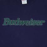 Budweiser (Hanes) - Blue Spell Out Crew Neck Sweatshirt 1993 X-Large Vintage Retro