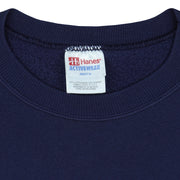 Budweiser (Hanes) - Blue Spell Out Crew Neck Sweatshirt 1993 X-Large Vintage Retro