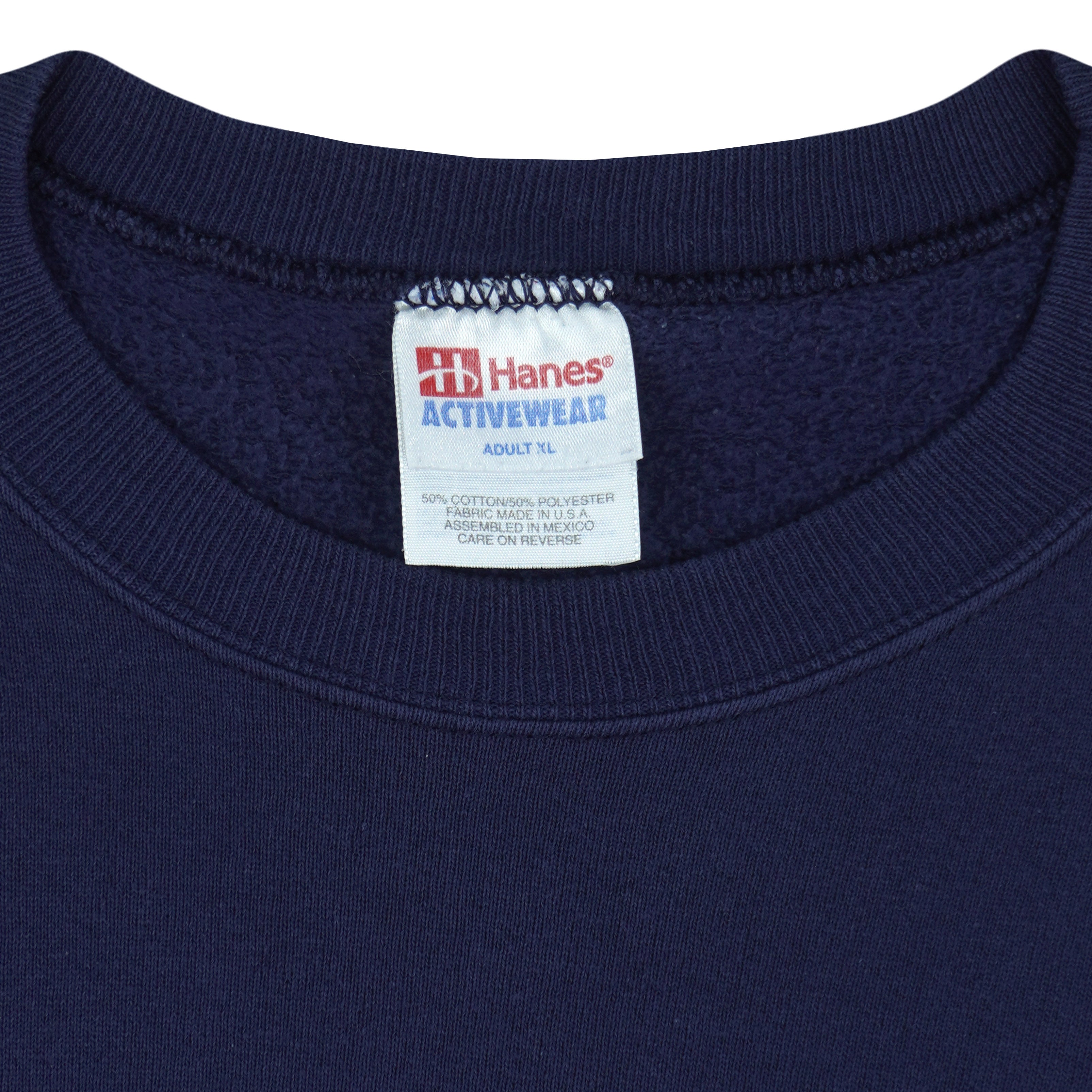 Budweiser (Hanes) - Blue Spell Out Crew Neck Sweatshirt 1993 X-Large Vintage Retro