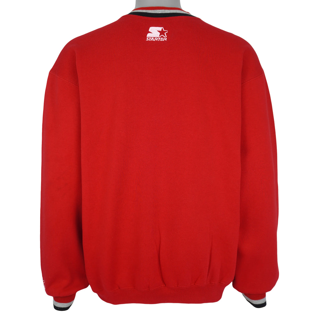 Starter (NHL) - Detroit Red Wings Big Logo Sweatshirt 1990s Medium Vintage Retro Hockey