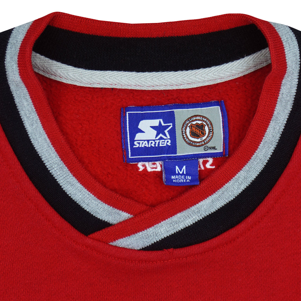 Starter (NHL) - Detroit Red Wings Big Logo Sweatshirt 1990s Medium Vintage Retro Hockey