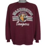 NCAA (BW) - Washington State Cougars Crew Neck Sweatshirt 1987 X-Large Vintage Retro