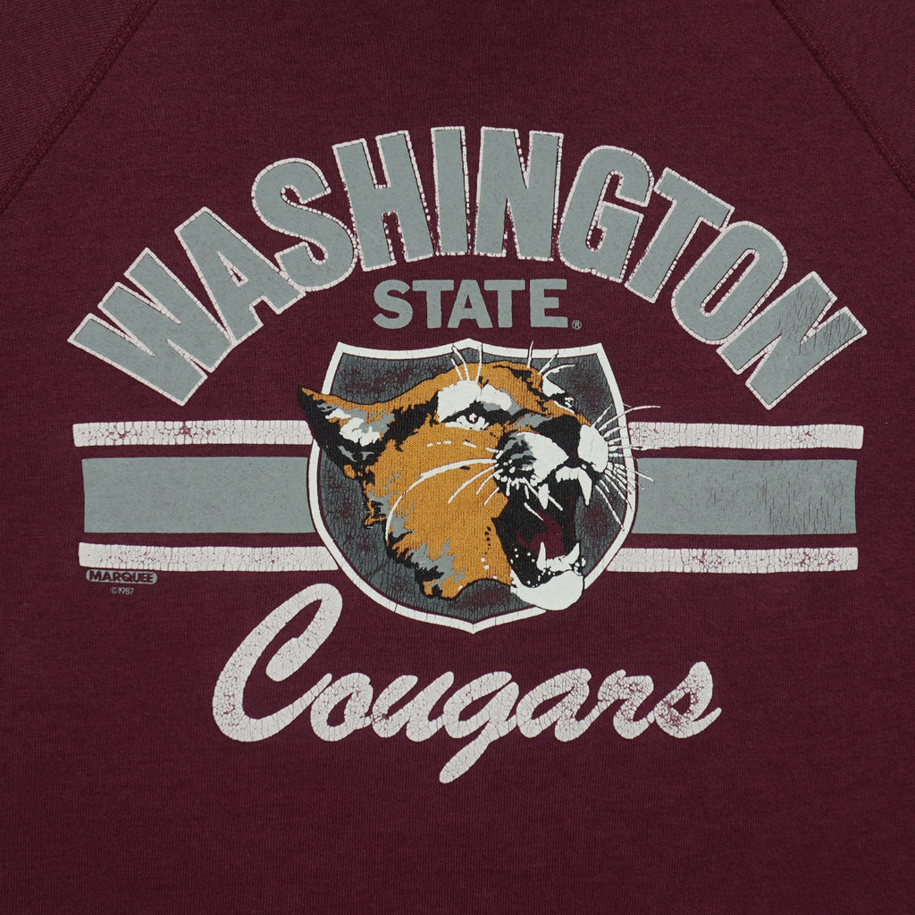 NCAA (BW) - Washington State Cougars Crew Neck Sweatshirt 1987 X-Large Vintage Retro
