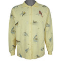 Vintage (Artisans)- Birds Button-Up Cardigan Large Vintage Retro