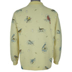 Vintage (Artisans)- Birds Button-Up Cardigan Large Vintage Retro