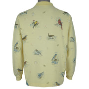 Vintage (Artisans)- Birds Button-Up Cardigan Large Vintage Retro