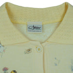 Vintage (Artisans)- Birds Button-Up Cardigan Large Vintage Retro